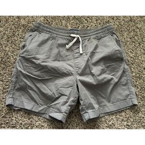 J Crew Dock Shorts Mens Medium 6" Gray Pull On Elastic Waist G3105